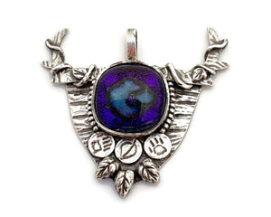 Front of custom druid crest pendant